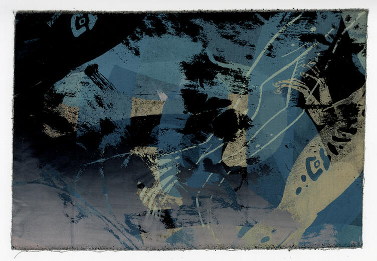 No Title, Screen Print on Fabric, 5"x7", 2021